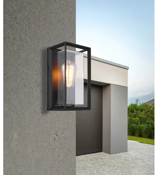 Globo 31982S - Applique da esterno LOGANA 1xE27/60W/230V IP44 nero