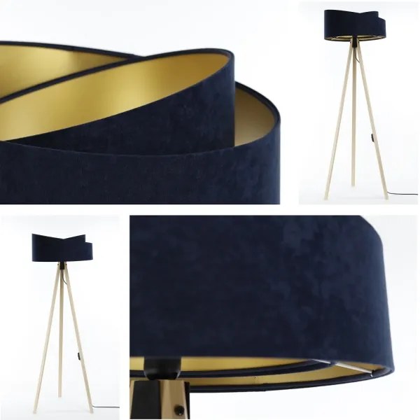 Lampada da terra GALAXY 1xE27/60W/230V blu/beige