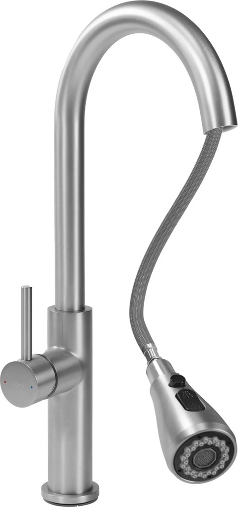 Rubinetto da cucina Rea Nest  Brush Steel