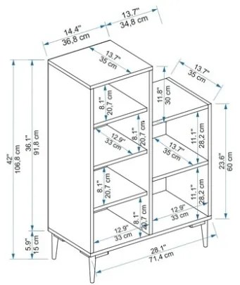 Mobile Da Cucina Multiuso Con Anta E Vani A Giorno Tea Rovere E Antracite