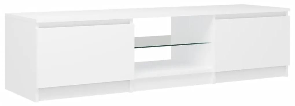 Mobile Porta TV con Luci LED Bianco 140x40x35,5 cm