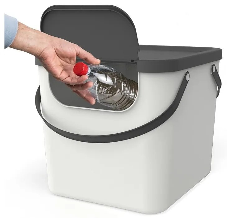 Bidone per rifiuti in plastica riciclata 40 l Albula - Rotho