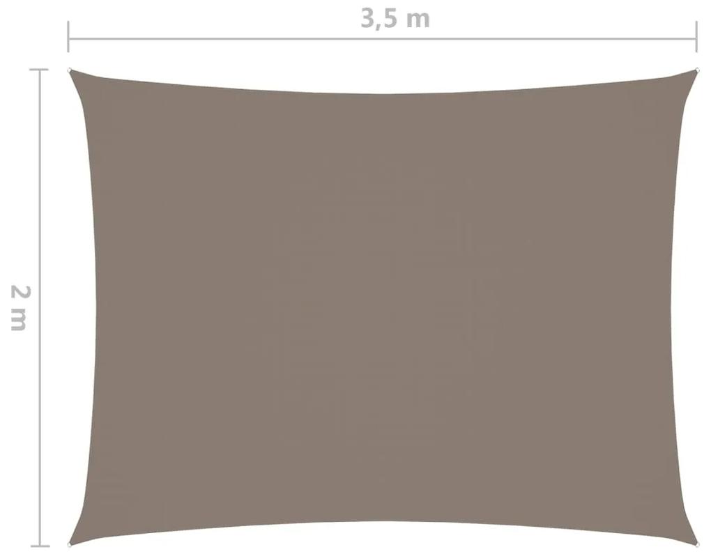 Parasole a Vela Oxford Rettangolare 2x3,5 m Grigio Talpa