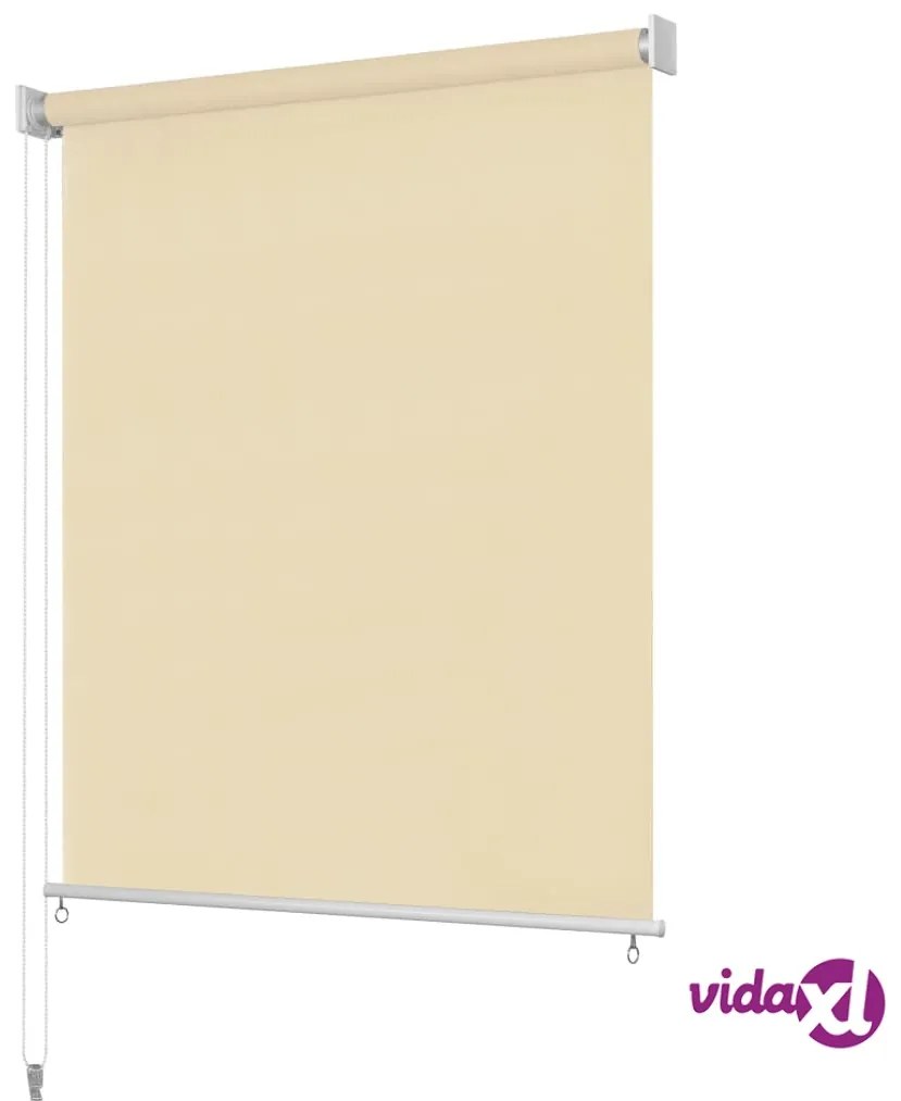 vidaXL Tenda a Rullo per Esterni Crema 80x140 cm HDPE