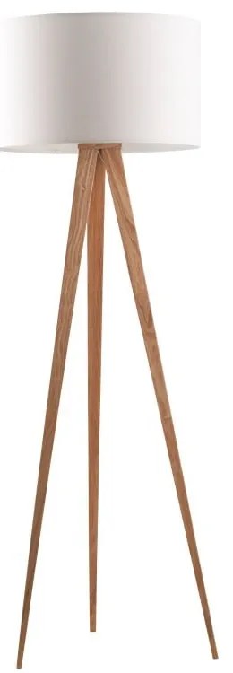 Lampada da terra bianca Tripod Wood, ø 50 cm - Zuiver