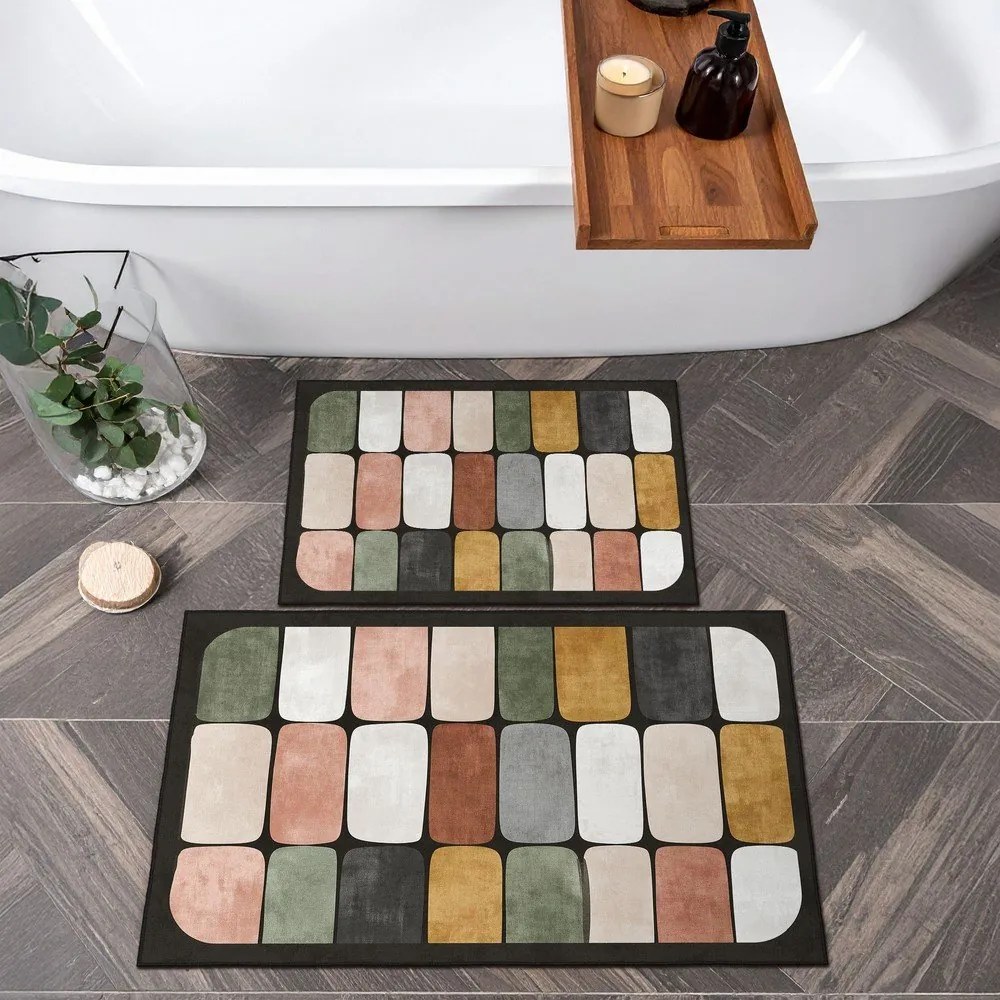 Set di tappetini per il bagno 2 pz 60x100 cm – Foutastic