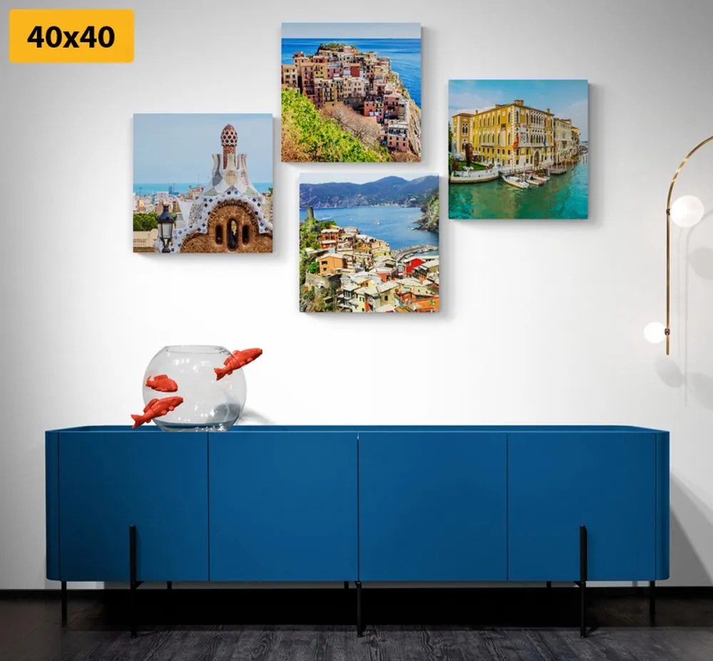 Set di quadri – Paesaggi costieri abbaglianti