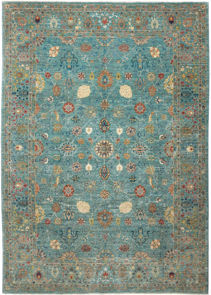 Samarkand Tappeto orientale 340x250 Grigio (Pakistan) Annodato A Mano