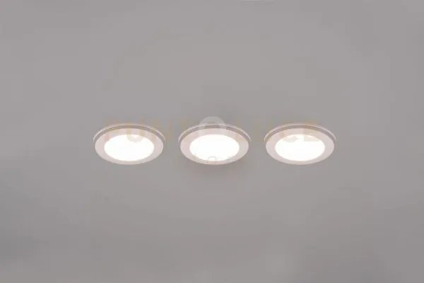 Faretto argus led 3 faretti rotondi bordo bianco 653610331
