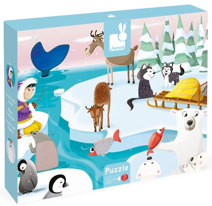 Puzzle Tattile la Vita Sulla Banchisa - 20 pezzi