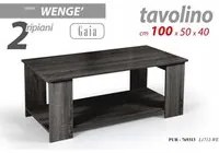 Tavolino basso salotto grigio cm 100 x 50 x 40 h