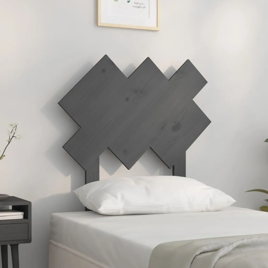 Testiera Per Letto Bianca 72,5x3x81 Cm Legno Massello Di Pino /