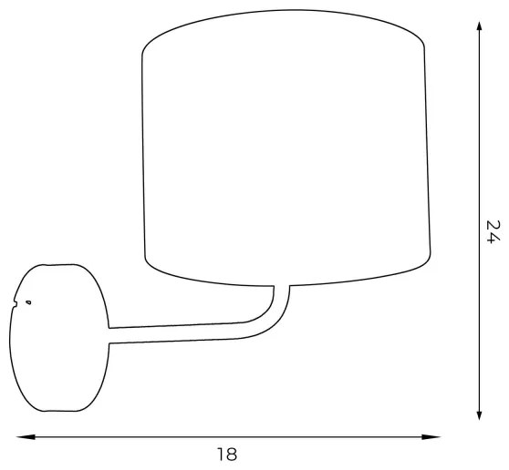 Lampada da parete ARDEN 1xE27/60W/230V verde/oro