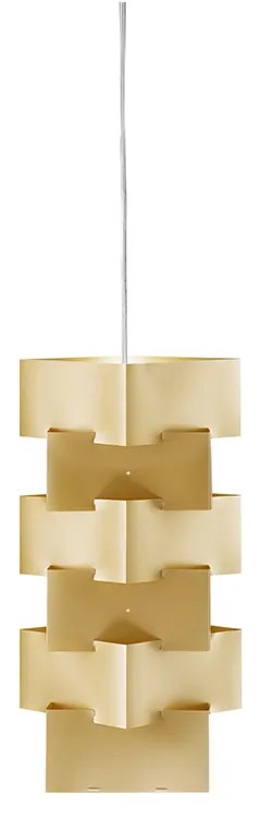 Sospensione Moderna 1 Luce Building In Polilux Oro D36 Made In Italy