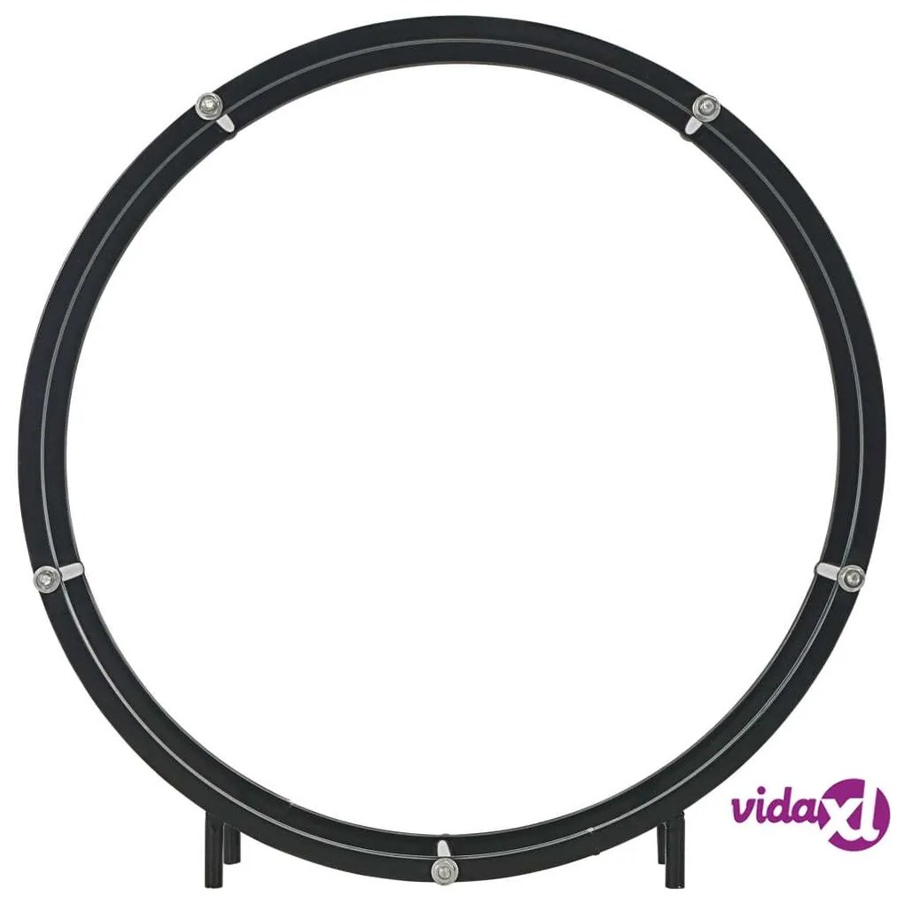 vidaXL Rastrelliera per Legna da Ardere Nera 70x20x70 cm in Acciaio