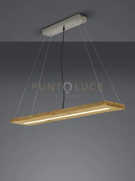 Sospensione applique a parete  led legno con regolazione intensità ...