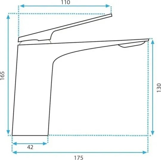 REA-B1178 - Miscelatore per lavabo AVALON 16,5 cm cromo lucido