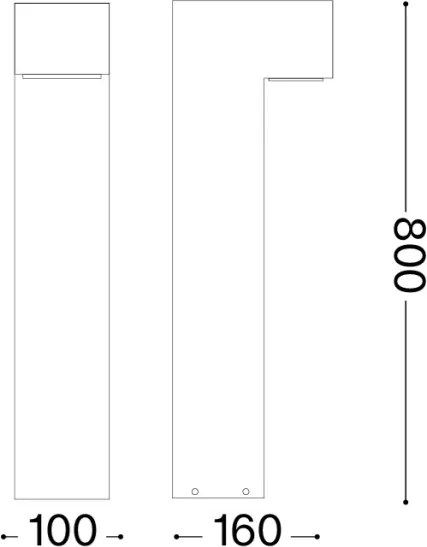 Ideal Lux - Lampada da esterno SIRIO 1xGX53/9W/230V 80 cm IP65 marrone