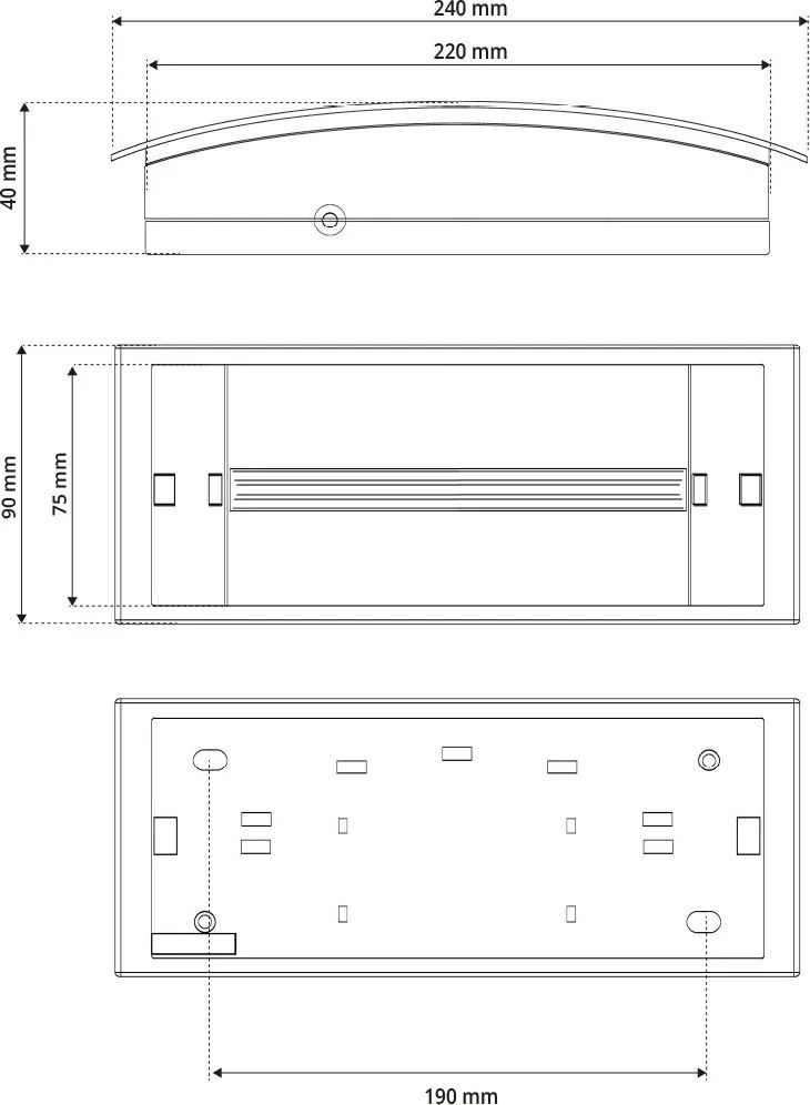 Lampada Emergenza LED da incasso o da muro Autonomia 3h S.A. o S.E. Colore Bianco Freddo 6.000K