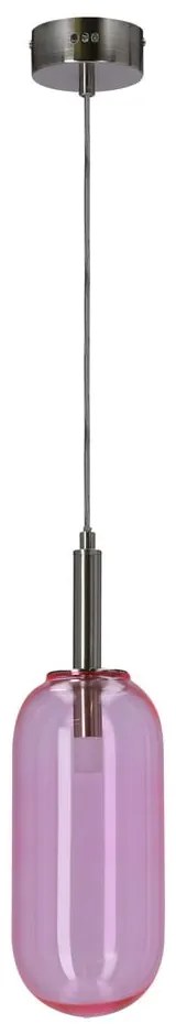 Lampadario LED viola con paralume in vetro ø 13 cm Fiuggi – Candellux Lighting