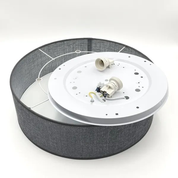 Plafoniera da soffitto SIRJA 2xE27/15W/230V Ø 45 cm grigia