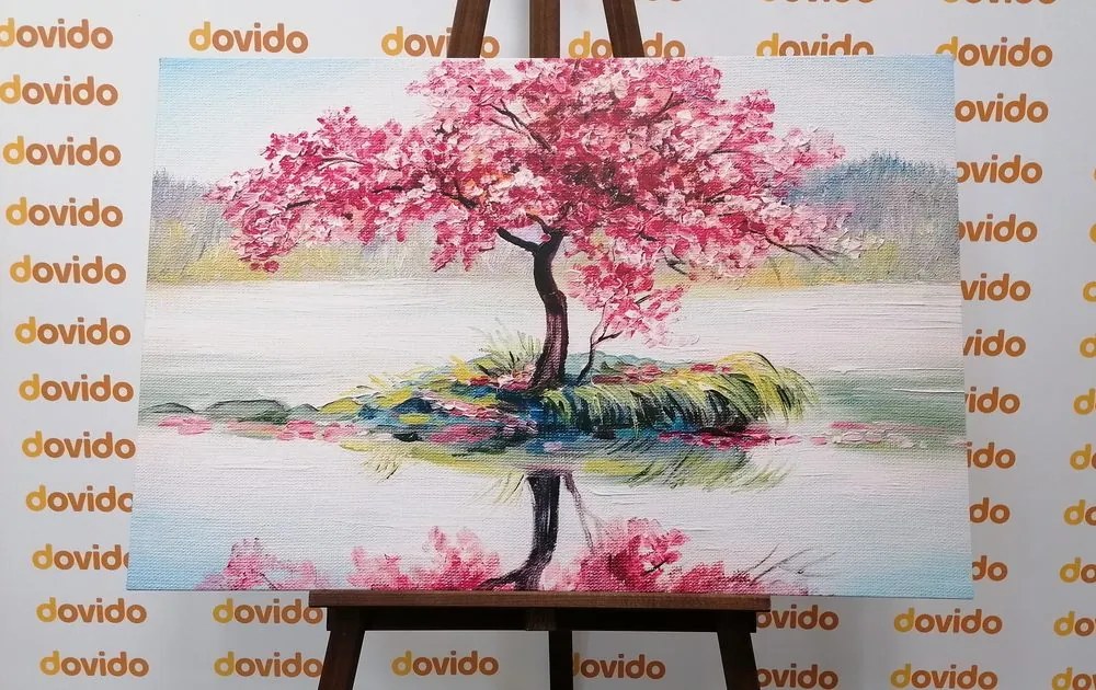 Stampa su tela – Ciliegio orientale in versione rosa