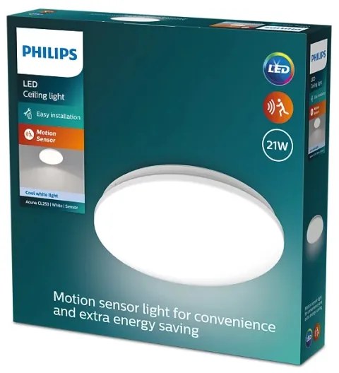 Philips ACUNA LED/21W/230V 4000K lampada da soffitto con sensore
