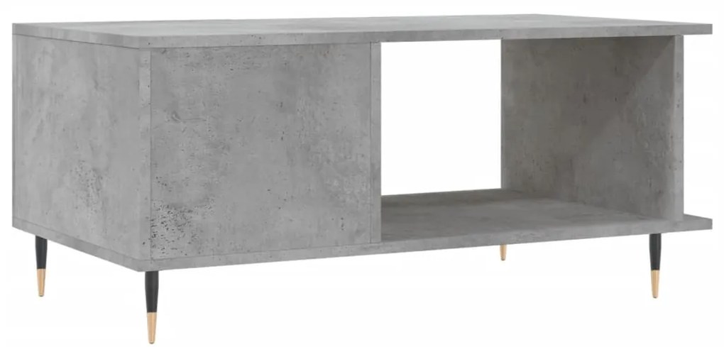 Tavolino da Salotto Grigio Cemento 90x50x40cm Legno Multistrato