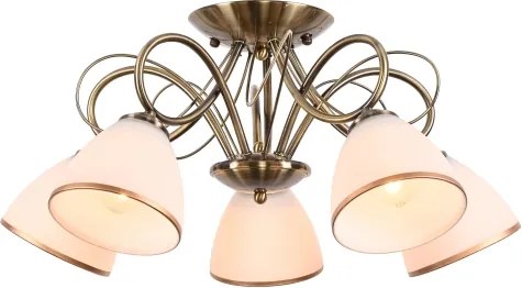 Brilagi - Vetro di ricambio per lampada da parete e per lampadario FRED E27, Ø 13,5 cm, crema/bronzo