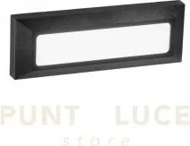 Segnapassi led oasis nero 6w 370lm cct 3000 e 4200 e 6500k 23x8x3cm