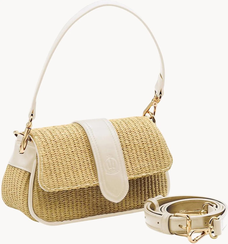 Borsa a mano con dettagli in pelle Moorea