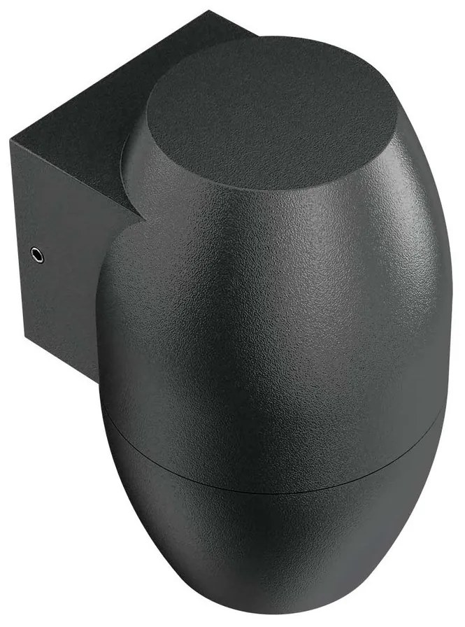 Applique Ovale Monodirezionale IP65 GU10 per esterni - Nera