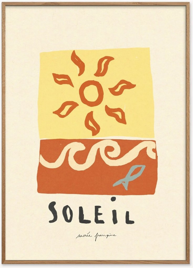 Stampa digitale incorniciata Soleil by Sacrée Frangine