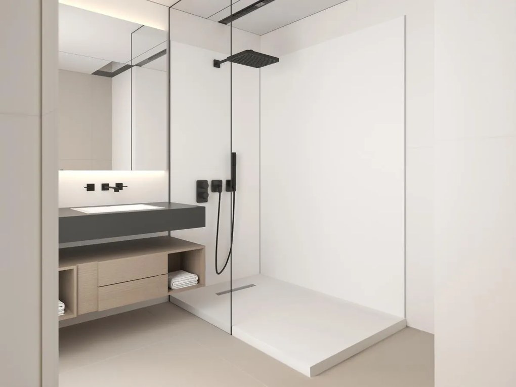 Pannello da parete per il bagno con profili inclusi L. 90 x L. 120 x H. 210 cm - Lotto di 2