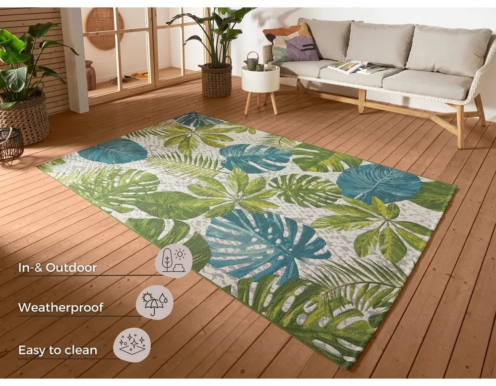 Tappeto da esterno verde/turchese 160x235 cm Flair – Hanse Home