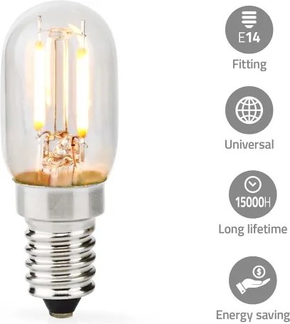 Nedis LBCHE14T25 - LED Lampadina per cappa aspirante T25 E14/2W/230V 2700K