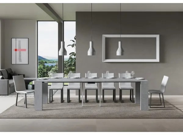 Consolle allungabile 90x40/300 cm ROXELL in finitura Cemento