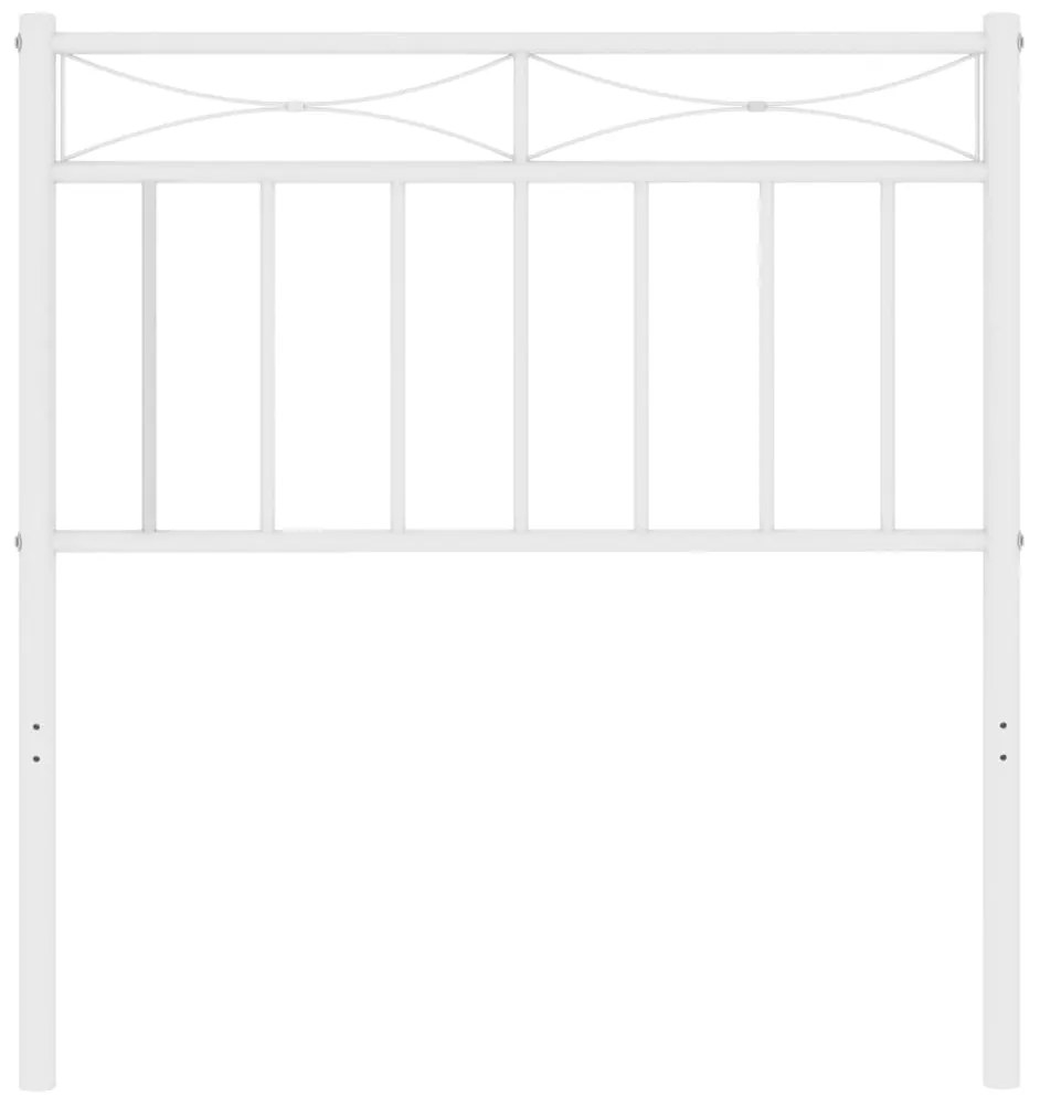 Testiera in metallo bianco 80 cm