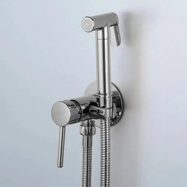 REA-B4106-Bidet. miscelatore per bidet con doccetta per installazione a incasso LUNGO, cromo lucido