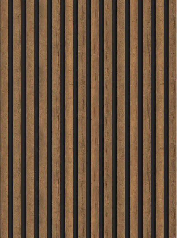Mexen Lam-B doghe da parete 275 x 31,5 cm, pannello HDF 4 mm, Rovere Mocca - S100-275317-2812-074