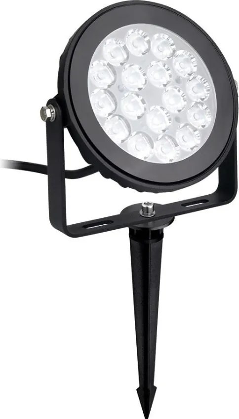 Faro LED 9W RGB+CCT IP66 da Telecomando con Picchetto e Staffa Colore RGB+CCT