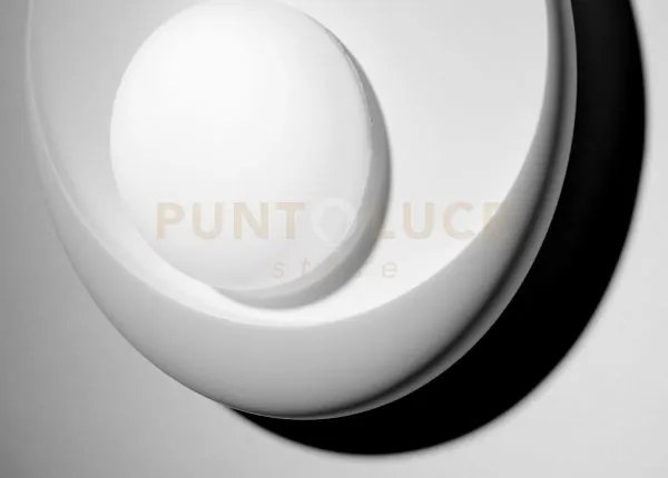 Pitane parete/soffitto con vetro 1 luce in gesso nianco attacco gx5...