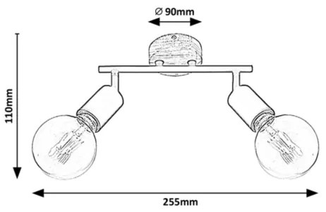 Rabalux 3977 - Faretto PABLO 2xE27/40W/230V