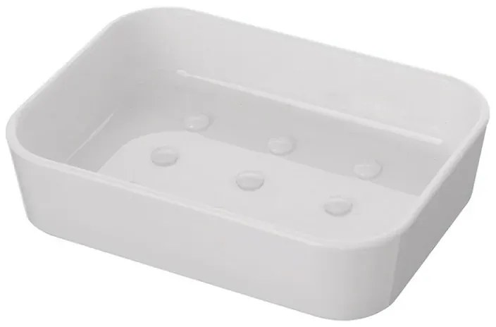 Portasapone Moderno in Plastica Bianco da Appoggio Star