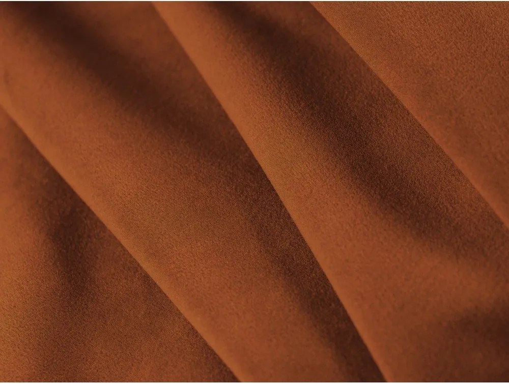 Divano color terracotta con rivestimento in velluto 140 cm Abby – Micadoni