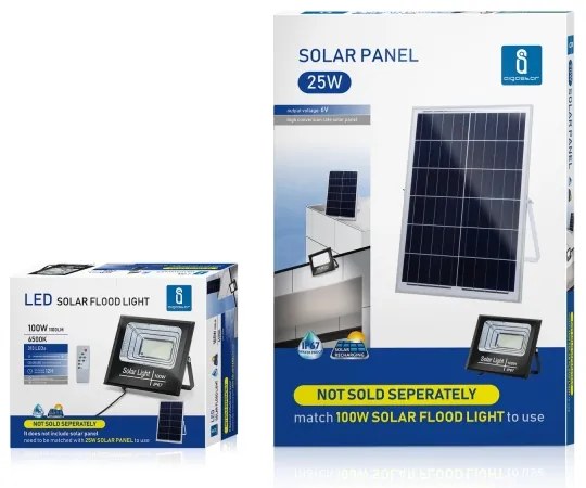 Aigostar - LED Faro solare dimmerabile LED/100W/3,2V IP67 + +TC