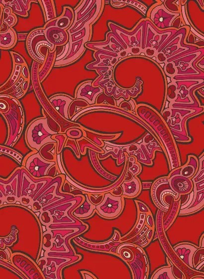 Isidore Leroy Carta da parati Charlotte - Rouge