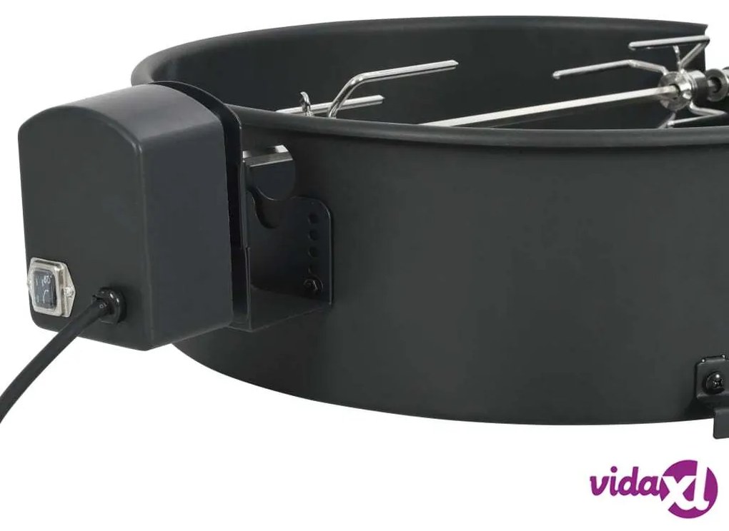 vidaXL Kit per Barbecue allo Spiedo 47 cm Nero
