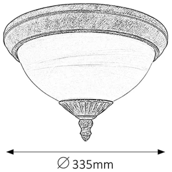 Rabalux 8377 - Plafoniera da esterno MADRID 2xE27/40W/230V