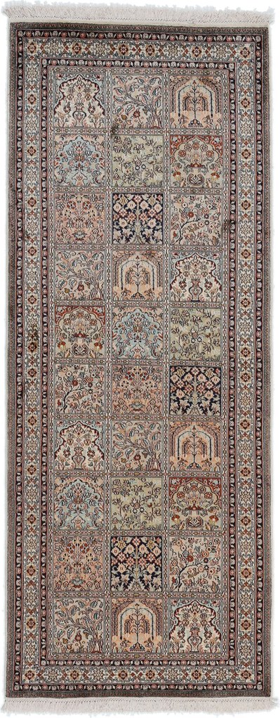 Cashmere Silk Tappeto 210 x 80 (Indian) Annodato A Mano
